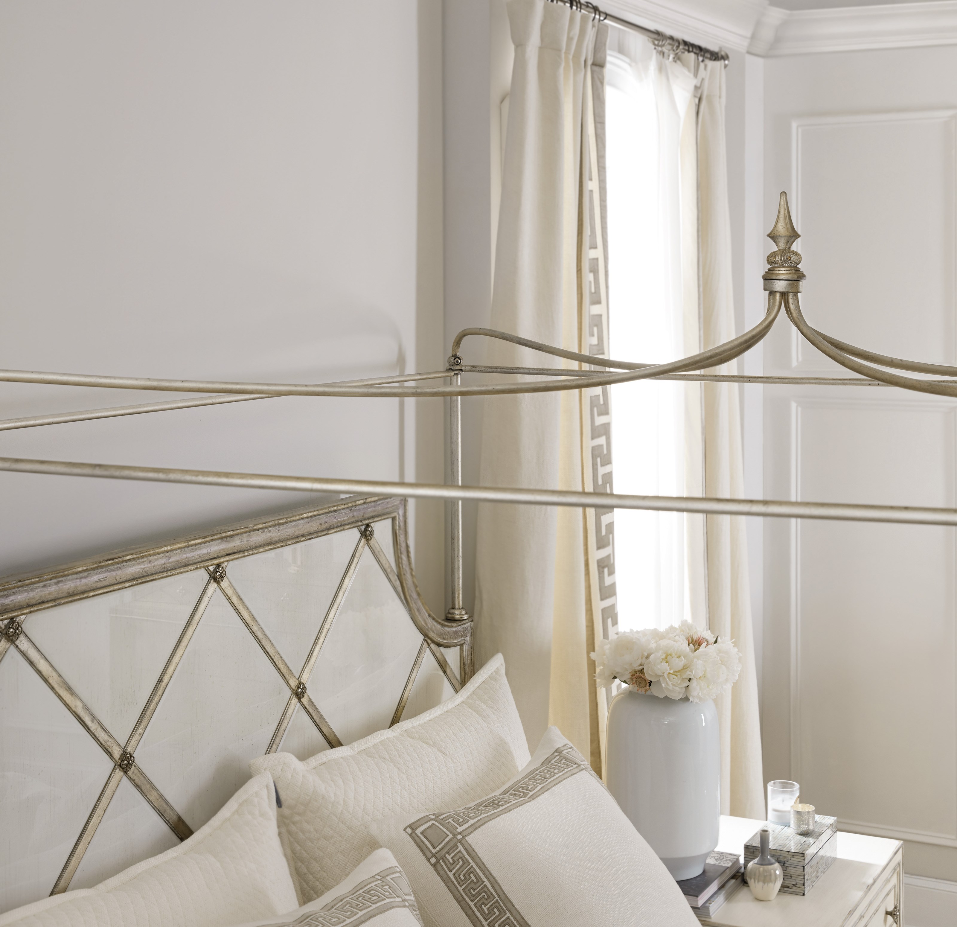 Hamilton Home Sanctuary Transitional King Canopy Bed | Sprintz Furniture |  Bed - Poster